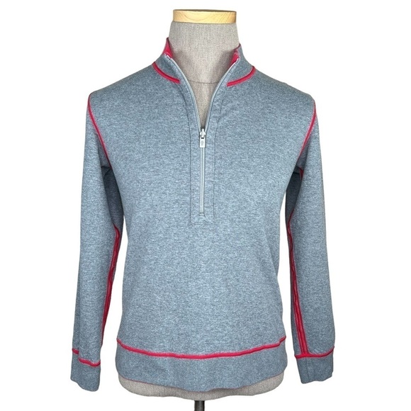 Tommy Bahama Men’s Reversible Red & Gray 1/4 Zip Pullover No Tags Apx Size Small - Picture 1 of 13